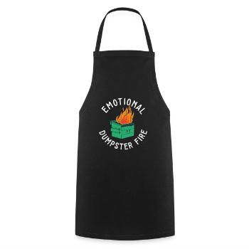 Emotional Heartbroken Quote Emotional Dumpster - Cooking Apron - black - Front - AI Model Male 185 dark (185cm)