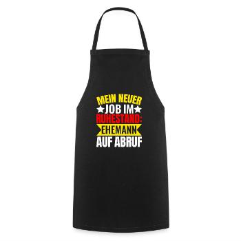 Witzige Sprüche Ehemann Auf Abruf - Kochschürze - Schwarz - Vorne - AI Model Male 185 dark (185cm)