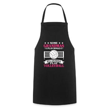 Real Grandmas Play Volleyball Sports Grandmother W - Cooking Apron - black - Front - AI Model Male 185 dark (185cm)