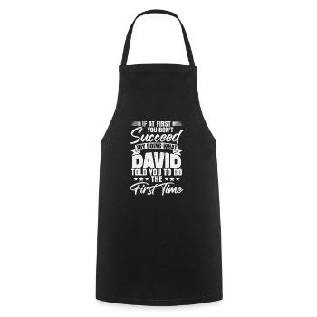 Try Doing What David Told You To Do - Cooking Apron - black - Front - AI Model Male 185 dark (185cm)