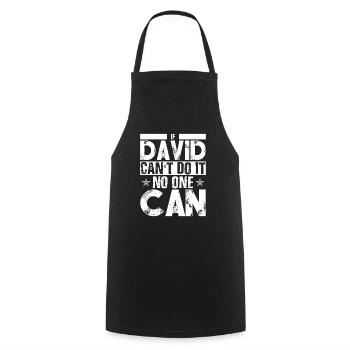 Funny Dad David Name Forename - Cooking Apron - black - Front - AI Model Male 185 dark (185cm)