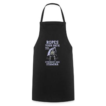 Cordes d'entraînement à la corde, cordes de combat, cadeaux de remise en forme - Tablier de cuisine - noir - Devant - AI Model Male 185 dark (185cm)