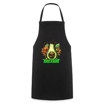 Avocat Halloween végétarien végétarien - Tablier de cuisine - noir - Devant - AI Model Male 185 dark (185cm)