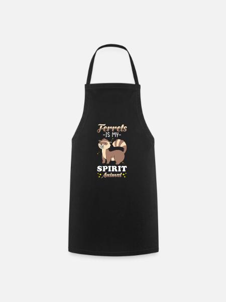 Frettchen Geschenk für Frettchen Besitzer - Kochschürze - Schwarz