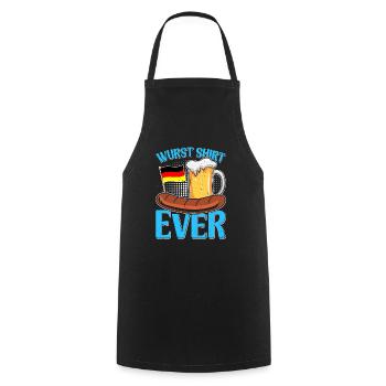 Wurst Shirt Ever Deutsches Essen Bratwurst - Kochschürze - Schwarz - Vorne - AI Model Male 185 dark (185cm)