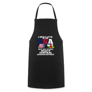 Central African Republic of Usa - Cooking Apron - black - Front - AI Model Male 185 dark (185cm)