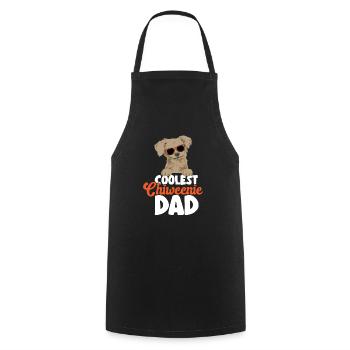 Chiweenie Chien - Tablier de cuisine - noir - Devant - AI Model Male 185 dark (185cm)