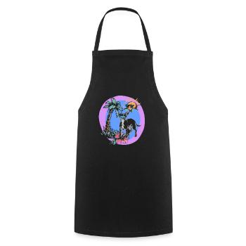 Chiweenie Chien - Tablier de cuisine - noir - Devant - AI Model Male 185 dark (185cm)