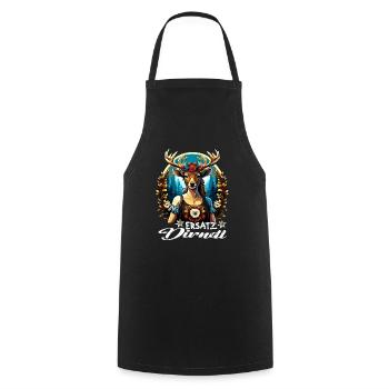 Tracht & Trachten Hirsch Ersatz Dirndl - Kochschürze - Schwarz - Vorne - AI Model Male 185 dark (185cm)