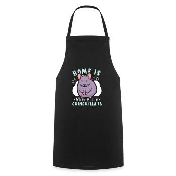 Chinchilla Owner Chinchilla Enthusiast - Cooking Apron - black - Front - AI Model Male 185 dark (185cm)