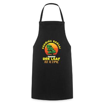Bonsai Japan Silhouette Gardener Gardening Lover - Cooking Apron - black - Front - AI Model Male 185 dark (185cm)