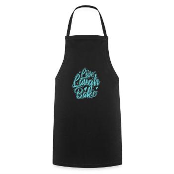 Live Laugh Bake Pastry Cake - Cooking Apron - black - Front - AI Model Male 185 dark (185cm)