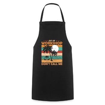 Engineer retirement from the workshop pension - Cooking Apron - black - Front - AI Model Male 185 dark (185cm)