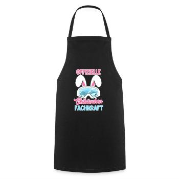 Official Ski Bunny Specialist Rabbit Ears Women - Cooking Apron - black - Front - AI Model Male 185 dark (185cm)