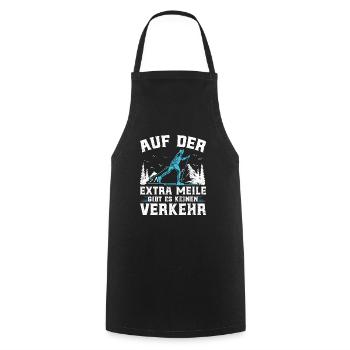 Ski Touring Auf der Extra Meile kein Verkehr - Kochschürze - Schwarz - Vorne - AI Model Male 185 dark (185cm)