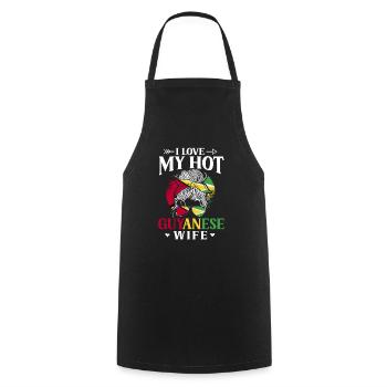 Guyana Flag Guyanese Guyana - Cooking Apron - black - Front - AI Model Male 185 dark (185cm)