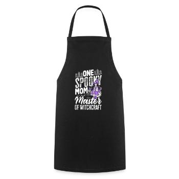 One Spooky Mom Mother Retro Halloween Costume - Tablier de cuisine - noir - Devant - AI Model Male 185 dark (185cm)