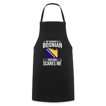 Bosnien und Herzegowina Flagge Bosnien - Kochschürze - Schwarz - Vorne - AI Model Male 185 dark (185cm)