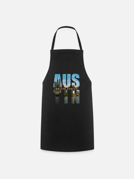 Austin USA Souvenir - Kochschürze - Schwarz