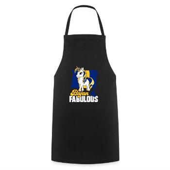 Barbados flag Barbadian bayan - Cooking Apron - black - Front - AI Model Male 185 dark (185cm)