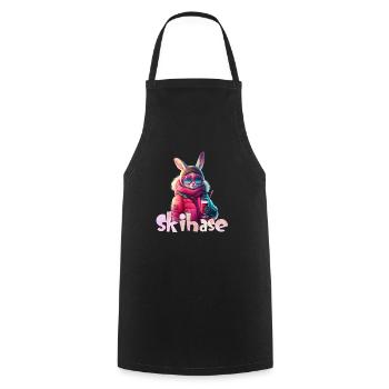 Ski Bunny Cool Skiing Women Après Party - Cooking Apron - black - Front - AI Model Male 185 dark (185cm)