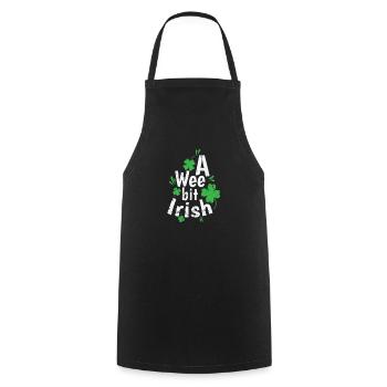 Un peu irlandais Saint-Patrick - Tablier de cuisine - noir - Devant - AI Model Male 185 dark (185cm)