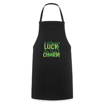 Qui a besoin de chance avec tout ce charme - Tablier de cuisine - noir - Devant - AI Model Male 185 dark (185cm)