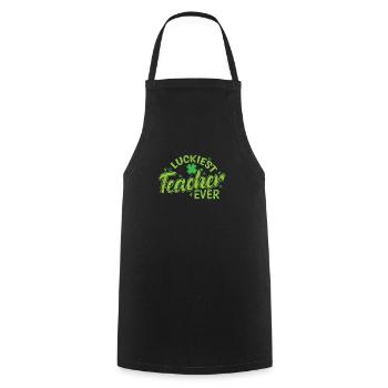 L’enseignant le plus chanceux de tous les temps La Saint-Patrick - Tablier de cuisine - noir - Devant - AI Model Male 185 dark (185cm)