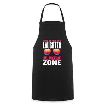 Betreten Sie Ihre eigene Laughter Girls Trip Zone - Kochschürze - Schwarz - Vorne - AI Model Male 185 dark (185cm)