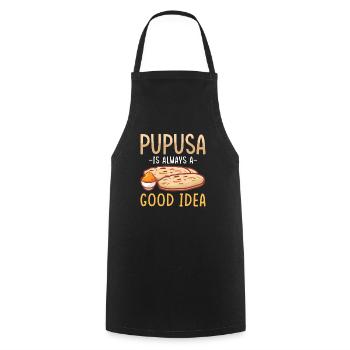 Pupusa Food Salvadoran Dish Tortilla - Tablier de cuisine - noir - Devant - AI Model Male 185 dark (185cm)