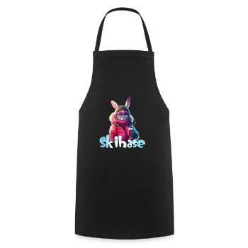 Skihase Apres Party Skihaserl Skihasen Frauen - Kochschürze - Schwarz - Vorne - AI Model Male 185 dark (185cm)
