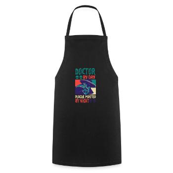 Creepy Halloween horror plague doctor - Cooking Apron - black - Front - AI Model Male 185 dark (185cm)