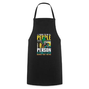 I Used To Be A People Person Bird Parrot Introvert - Cooking Apron - black - Front - AI Model Male 185 dark (185cm)