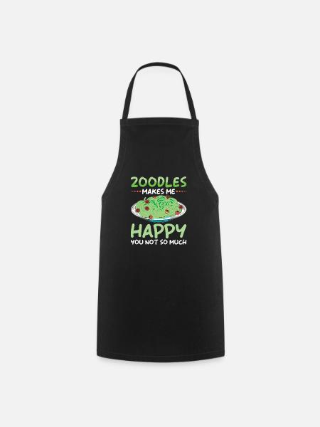 Zoodles Zucchini Pasta Spruch - Kochschürze - Schwarz
