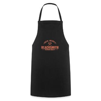 Forgeron forgeron de qualité supérieure - Tablier de cuisine - noir - Devant - AI Model Male 185 dark (185cm)