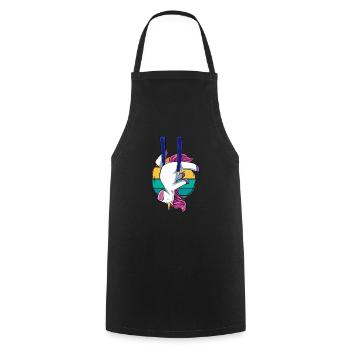 Acrobatic Gymnastic Sport Gift - Cooking Apron - black - Front - AI Model Male 185 dark (185cm)
