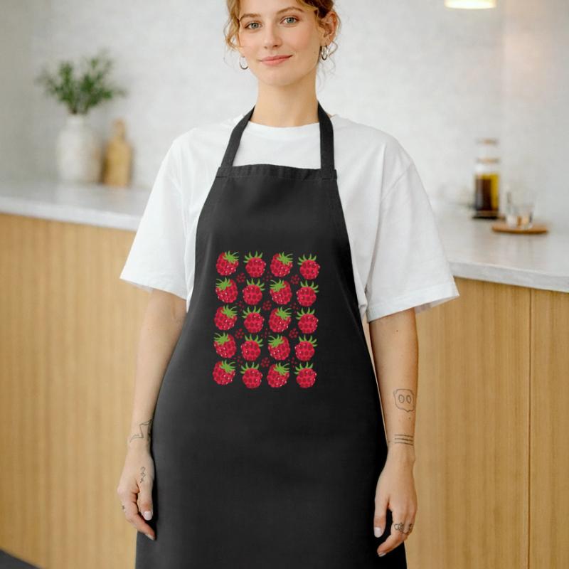 Raspberry Berries Fruit Pattern Cooking Apron