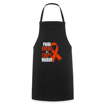 Fier frère d’un guerrier crps chronique - Tablier de cuisine - noir - Devant - AI Model Male 185 dark (185cm)