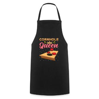 Cornhole Queen Cornhole Joueur - Tablier de cuisine - noir - Devant - AI Model Male 185 dark (185cm)