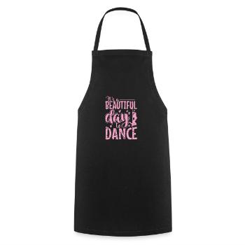 It's a Bautiful Day to Dance Poledance Stange - Cooking Apron - black - Front - AI Model Male 185 dark (185cm)