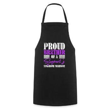 Proud brother of a Sjogrens syndrome warrior - Cooking Apron - black - Front - AI Model Male 185 dark (185cm)