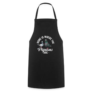 Home is where the pigeons are - Cooking Apron - black - Front - AI Model Male 185 dark (185cm)