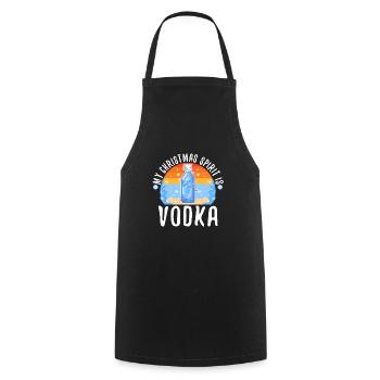 Mon de Noël est la vodka - Tablier de cuisine - noir - Devant - AI Model Male 185 dark (185cm)