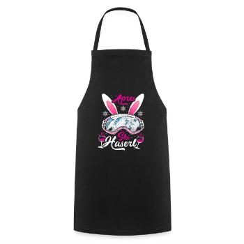 Apres-Ski Häschen Apres-Ski Bunny Apres-Ski Haserl - Kochschürze - Schwarz - Vorne - AI Model Male 185 dark (185cm)