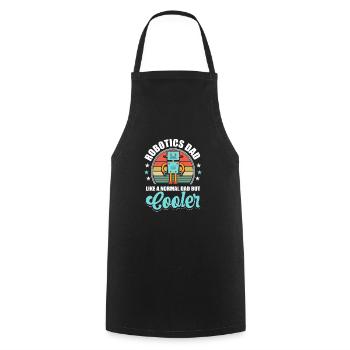 Vintage Droid Builder Robotics Dad Father Retro - Cooking Apron - black - Front - AI Model Male 185 dark (185cm)