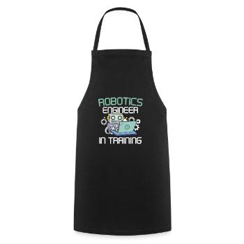 Build Robot Droid Builder Robotics Engineer In Tra - Cooking Apron - black - Front - AI Model Male 185 dark (185cm)