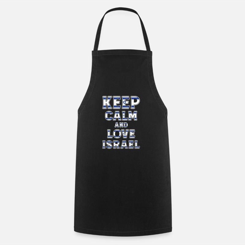 Keep Calm Israel - Kochschürze - Schwarz