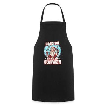 Ho Ho Hol mir mal ein Glühwein - Kochschürze - Schwarz - Vorne - AI Model Male 185 dark (185cm)