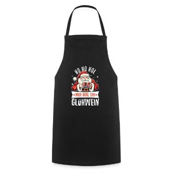 Ho Ho Hol mir mal ein Glühwein - Kochschürze - Schwarz - Vorne - AI Model Male 185 dark (185cm)