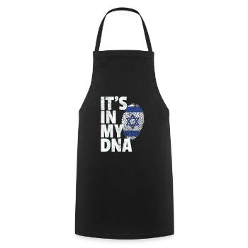 Israel DNA - Cooking Apron - black - Front - AI Model Male 185 dark (185cm)